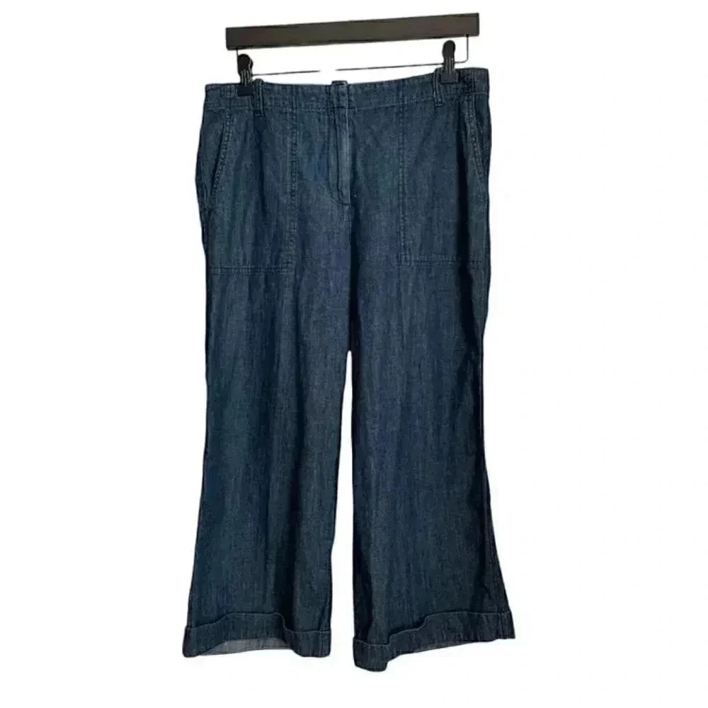 Talbots Denim Jeans in Heritage Style - Size 8 - Dark Denim in 100% Cotton